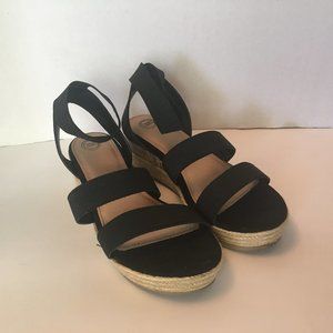 Girl platform wedges Black Size 3 Wonder Nation